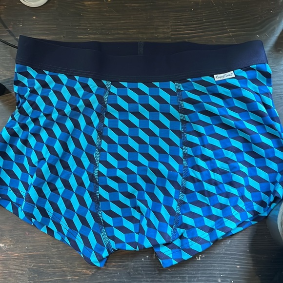 Happy Socks Men's Trunk Underwear - Blue and Black - Picture 4 of 5